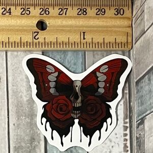 🌀10/$10🌀 Gothic Rose Punk Reusable Waterproof Vinyl Sticker Decal